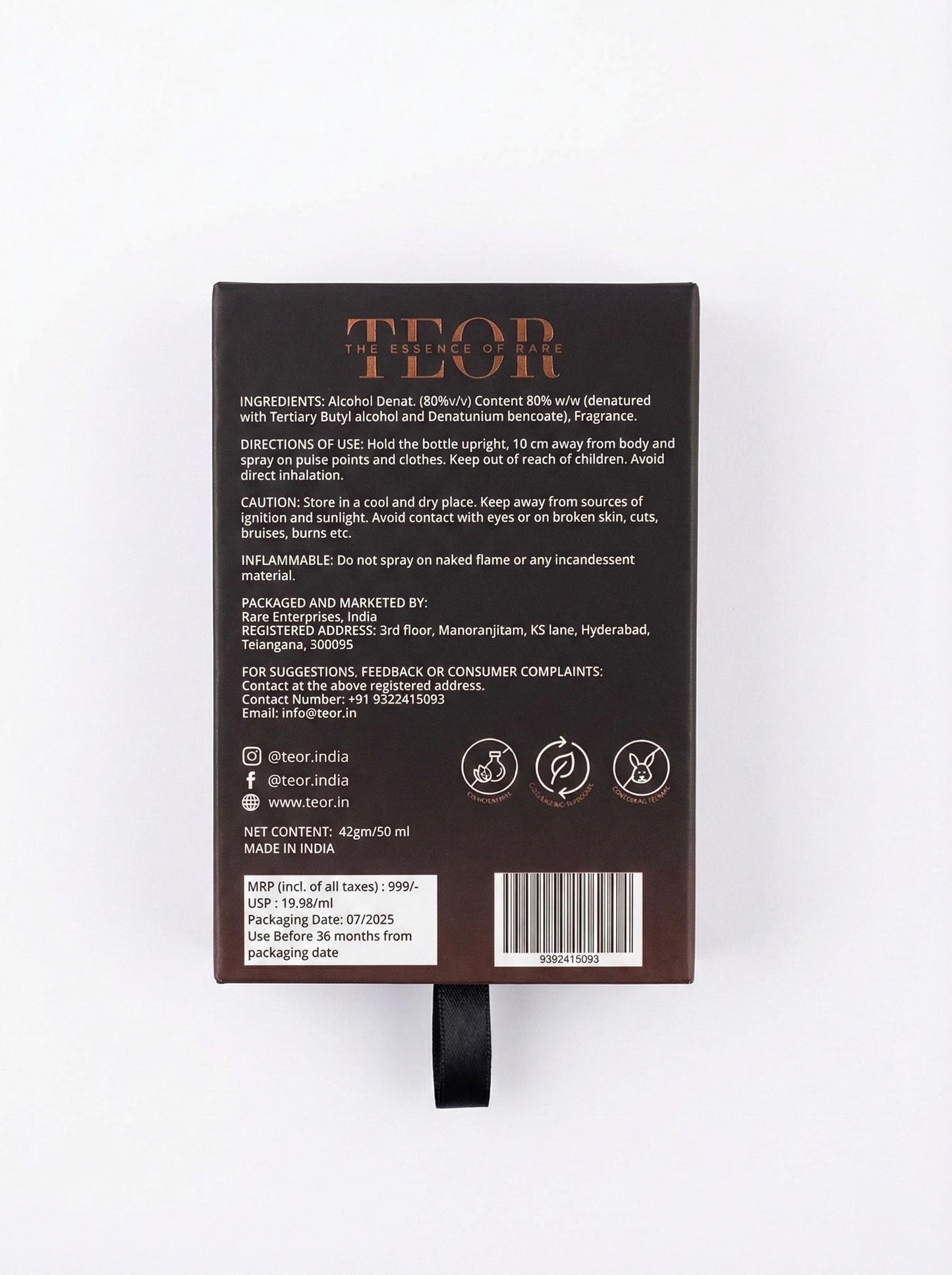 TEOR - Evoke | Eau De Parfum | Blood Mandarin, Grapefruit, Mint, Rose |
