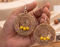 Jute Earrings (Yellow Beads)