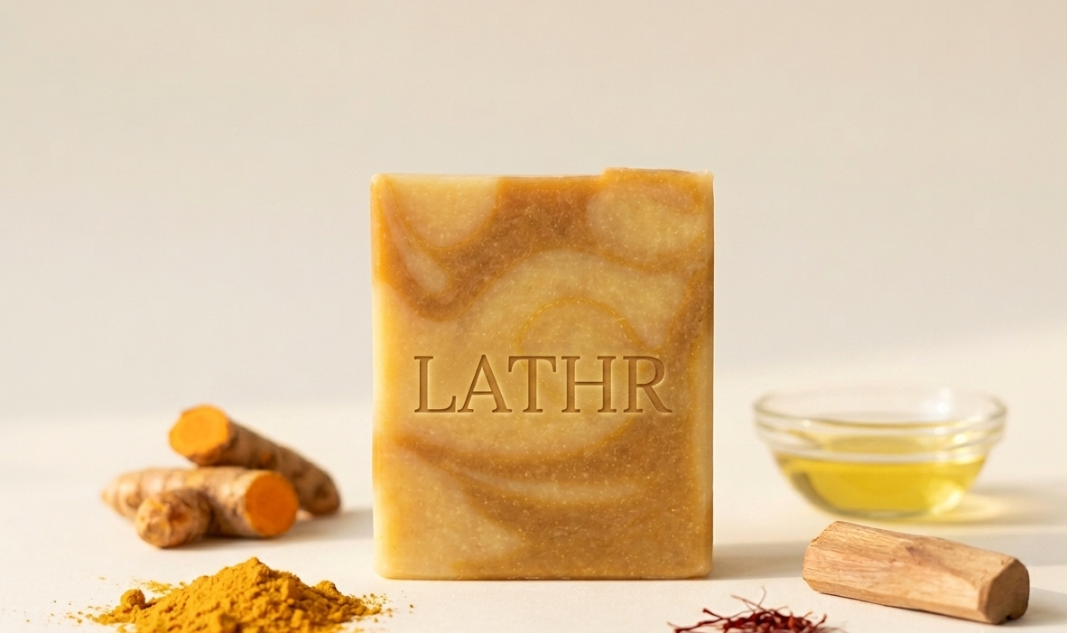 LATHR - Haldi Golden Luxury Soap I Haldi, Chandan, Kesar, Almond OilI