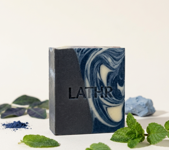 LATHR - Mint Valley Luxury Soap I Indigo, Spearmint, Peppermint, Blue Clay I