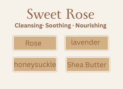 LATHR - Sweet Rose Luxury Soap I Rose, Lavender, Honeysuckle, Shea Butter I