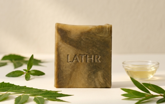 LATHR - Neem Glow Luxury Soap I Neem Leaf, Bhringraj, Tea Tree, Castor Oil I